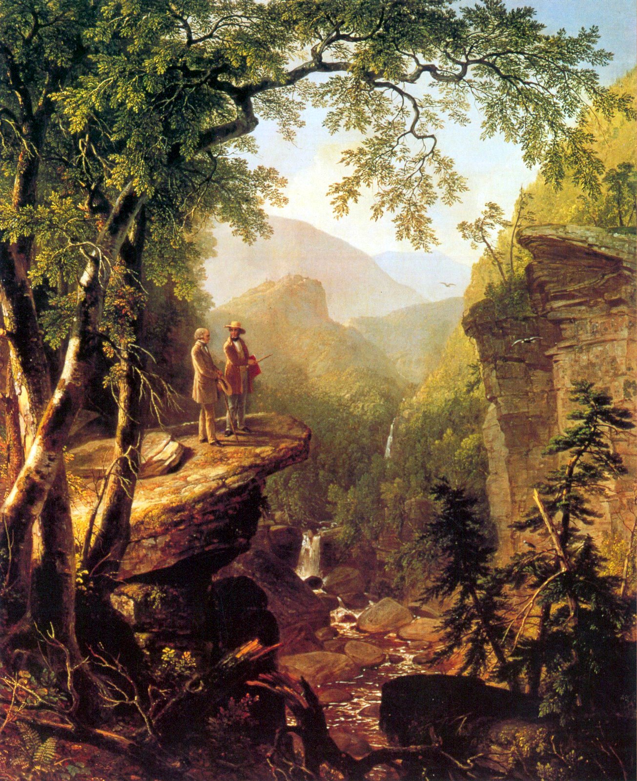 Asher Durand's 'Kindred Spirits' depicts William Cullen Bryant with Thomas Cole, in this quintessentially Hudson River School work.