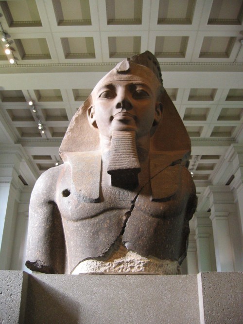 The 'Younger Memnon' statue of Ramesses II in the British Museum thought to have inspired the poem.