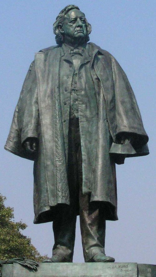Statue of Beecher in Brooklyn, NY
