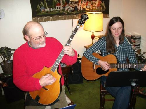 Picking and grinning with geologist daughter Ellen