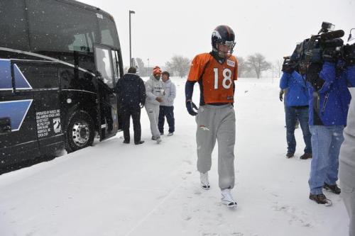 Peyton Manning...in the snow!