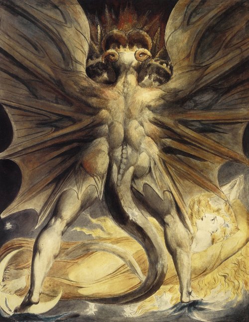 'The Great Red Dragon and the Woman Clothed in Sun', by William Blake