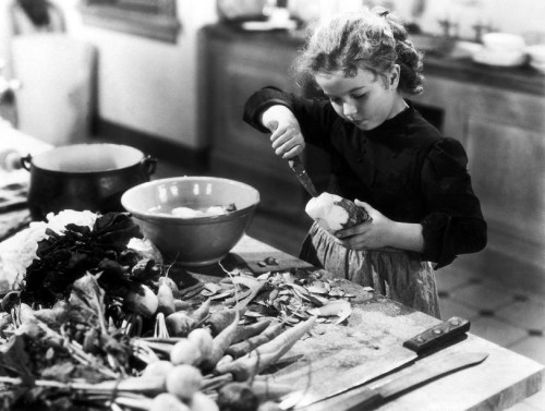 Shirley makes a great scullery maid