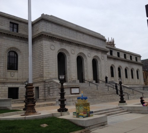 Notice the 250th birthday cake in front and the spire barely visible behind of our Episcopal Cathedral