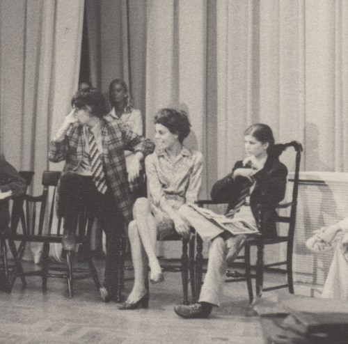 Class Day rehearsal--I am   so "in character" as my pater.