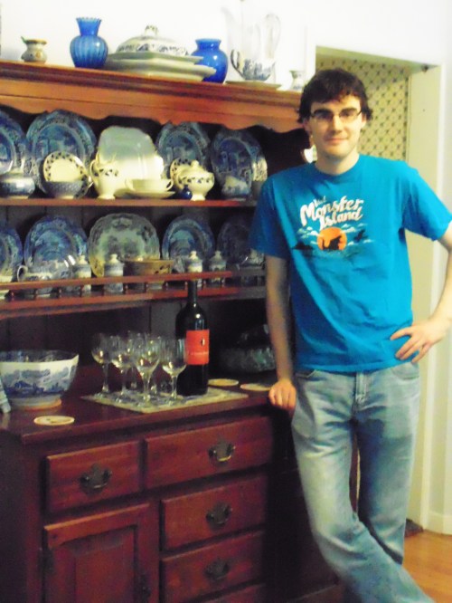 James uncorks the wine