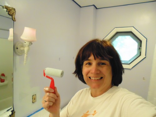 Taken in July during the bathroom re-paint