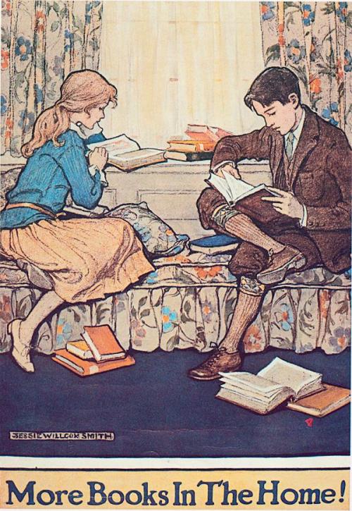 more-books-in-the-home-by-jessie-willcox-smith