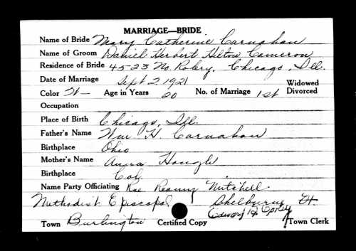 marriage certificate