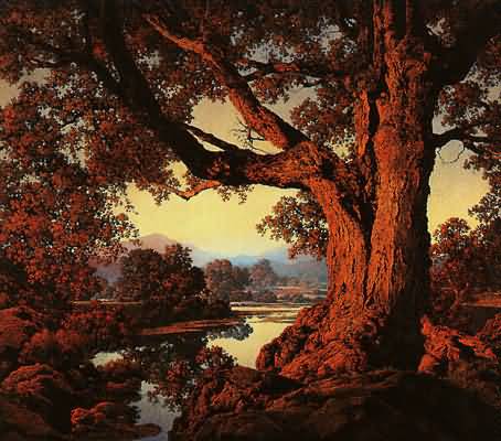 maxfield-parrish-riverbank-in-autumn