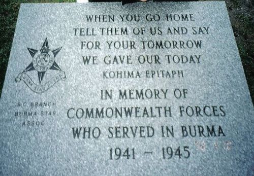 British 2nd Division at Kohima, India war memorial