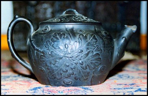 Simeon's black Wedgewood teapot used at his Friday night Conversation Parties 