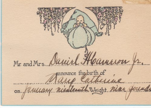 mary's birth announcement Mary 1926