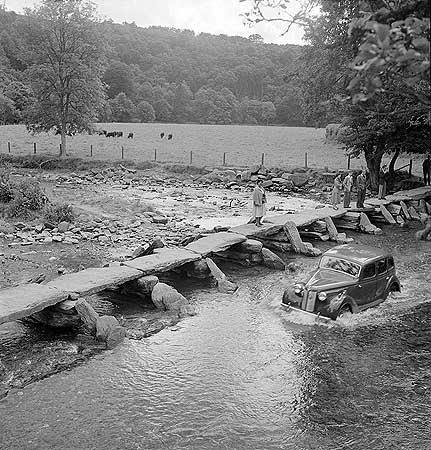 car in river