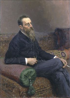 Nikolai Rimsky Korsakov looking suitably dour