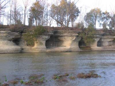Seven Pillars natural rock formation in Miami County