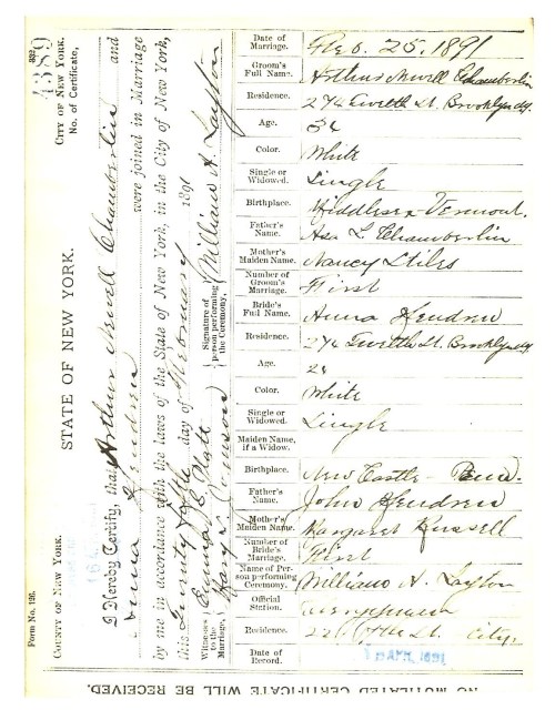 Anna Hendren marriage