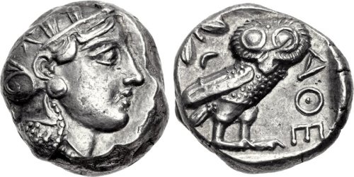 Athenian coin, 5th century BC