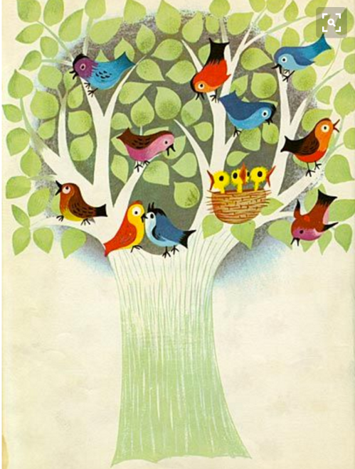 Vintage illustration by Mary Blair