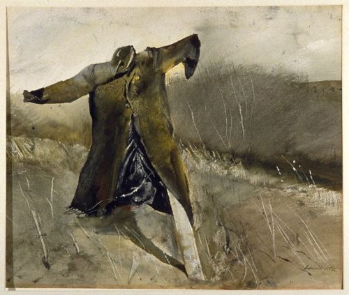 Benny's Scarecrow (Jim Loper's coat) by Andrew Wyeth