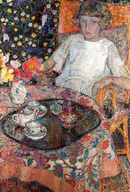 Leon De Smet, A Girl by the Table, 1921