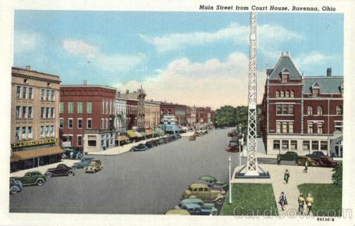Main Street From Court House Ravenna, OH
