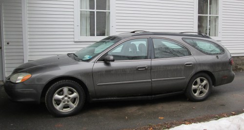 Note the alarming sag in the middle of the car